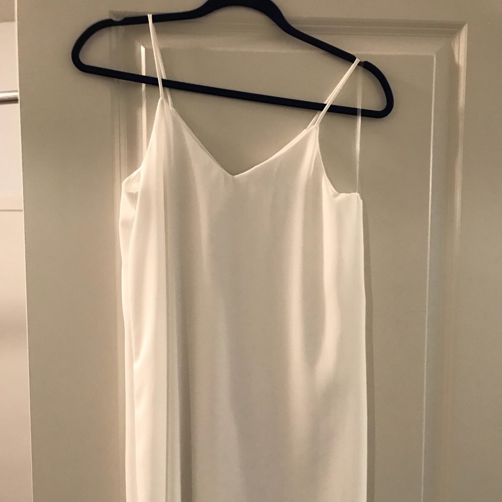 White scalloped dress